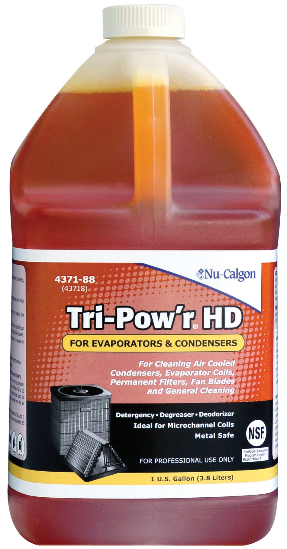 Nu-Calgon 4371-88, Tri-Pow'r® HD, HVAC Coil Cleaner, 1 Gallon