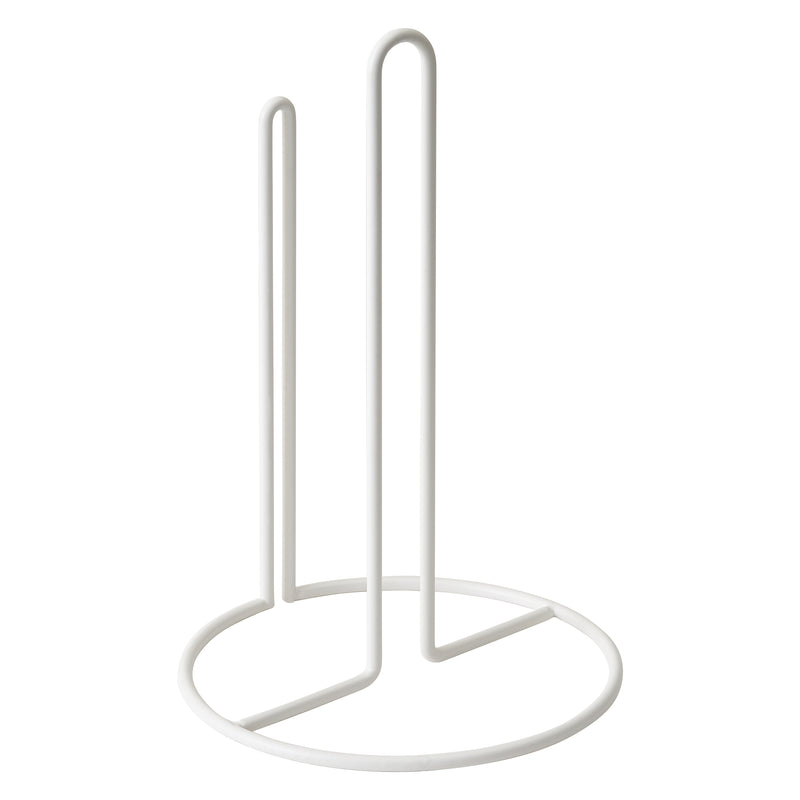 Winco WHW-12 7.88 Inch Rolled Microfiber Towel Holder White Steel