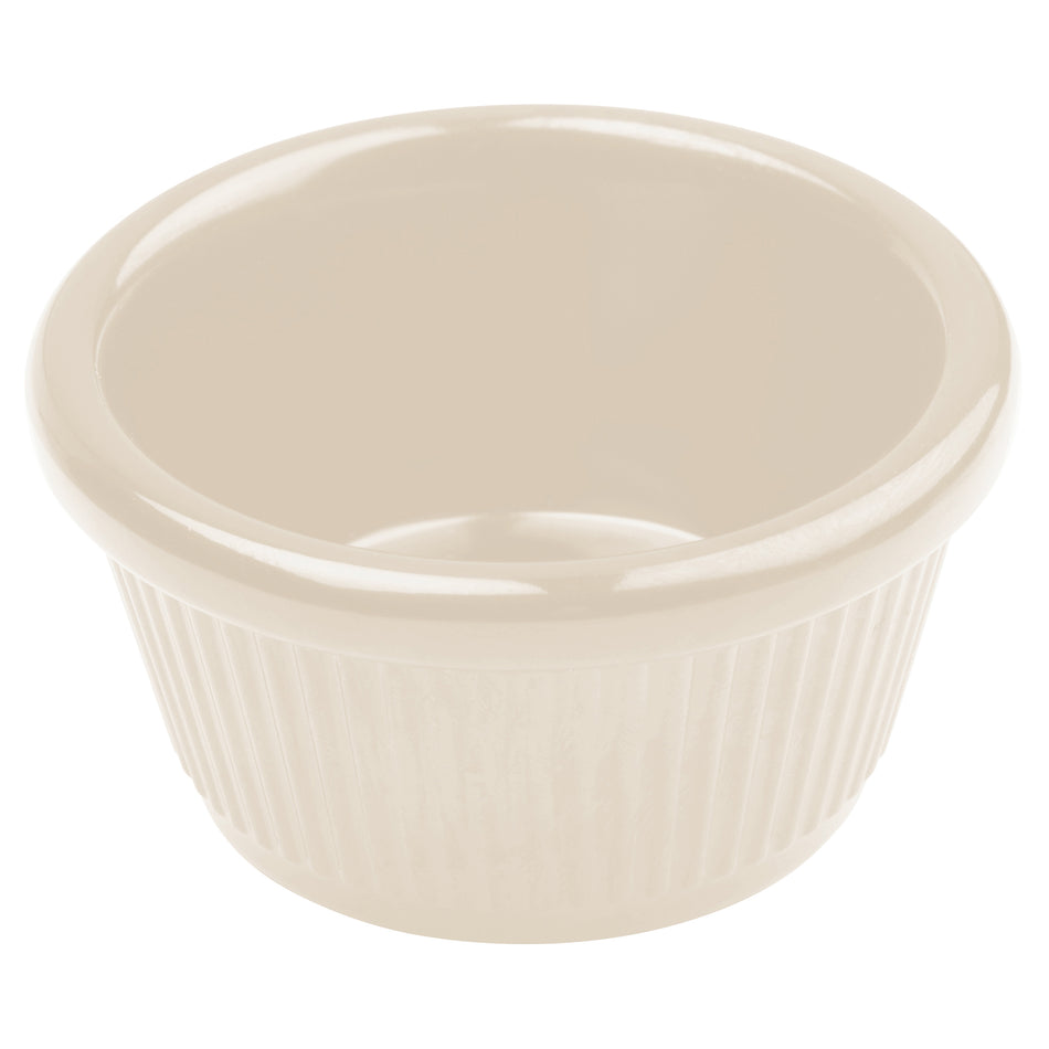 Winco RFM-2B 2 Oz Fluted Ramekin Dishwasher Safe Melamine Bone