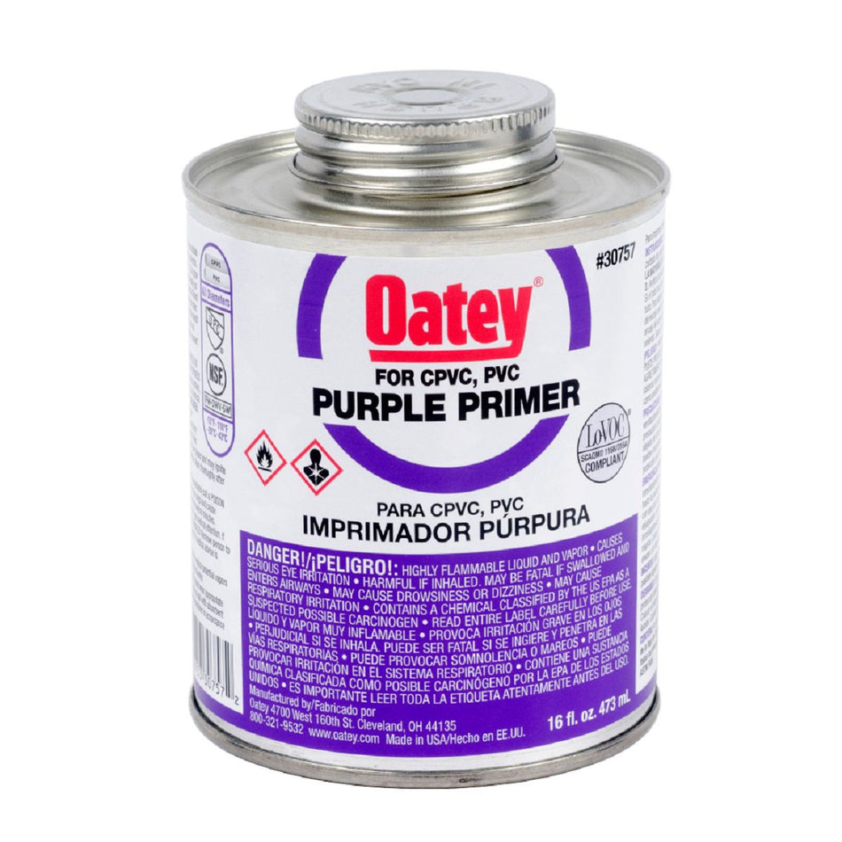 Oatey 530-30757, Purple PVC Primer - 16 oz