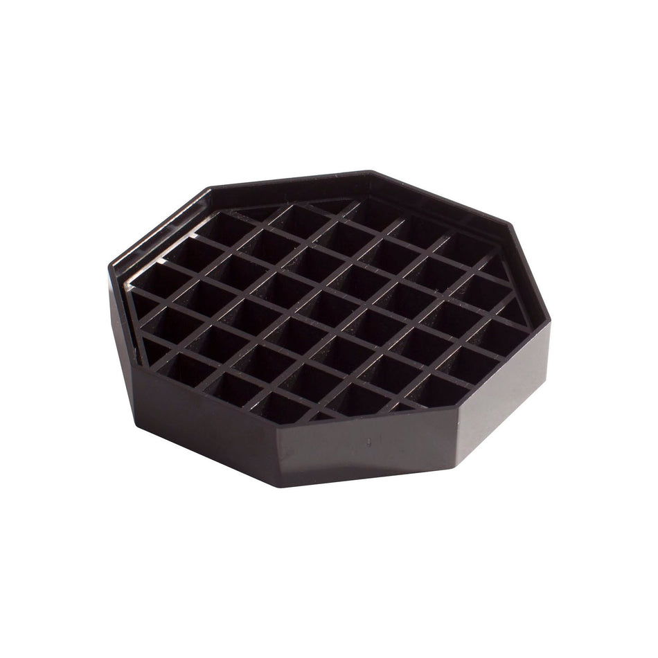 Winco DT-45 4-1/2 Inch Octagonal Drip Tray Dishwasher Safe BPA Free Plastic Black