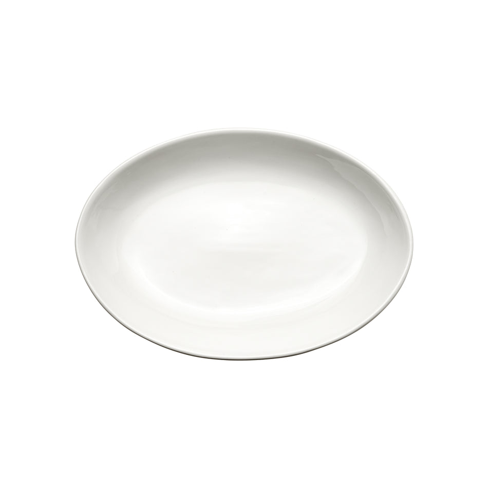 Winco SPO-155 Specialty Oval Platter, 15-1/2"L, White Porcelain, 12 Pieces/Case