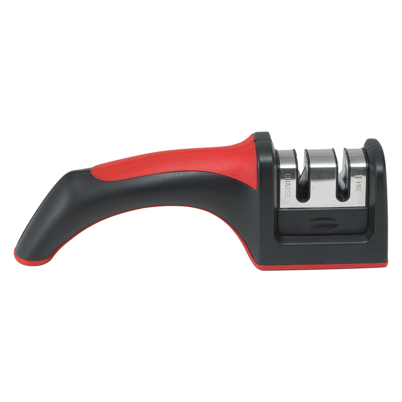 Winco KSP-2 7-5/8 Inch Manual Knife Sharpener with Soft Grip Handle