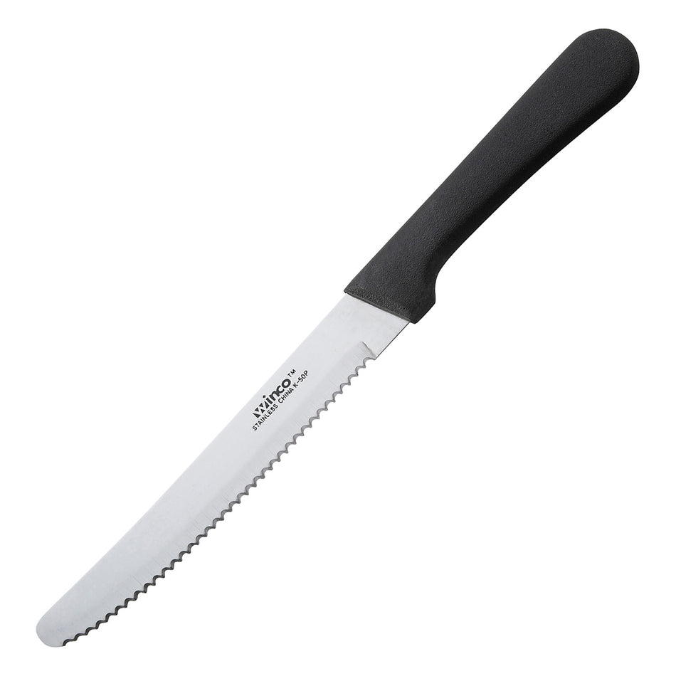 Winco K-50P Steak Knives, 5" Blade, Round Tip