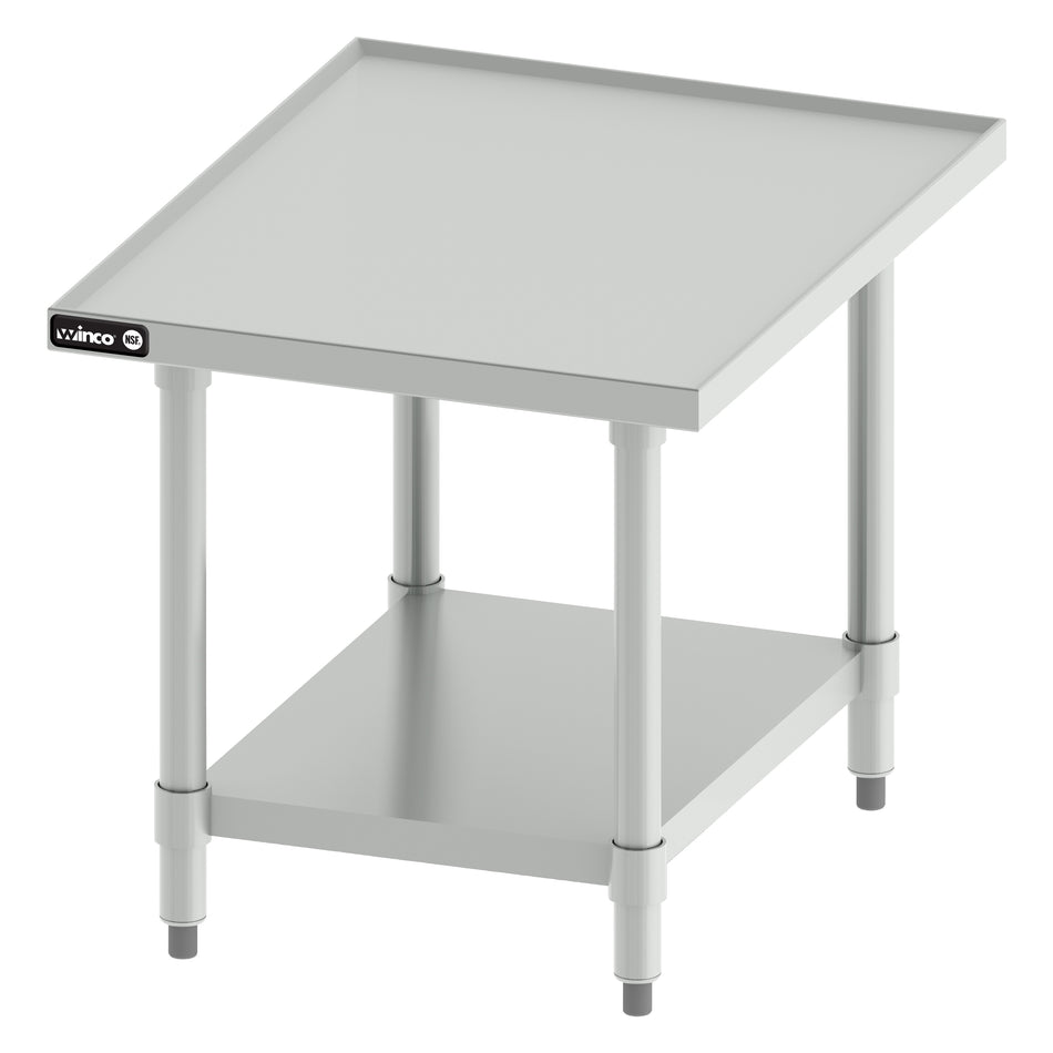 Winco EMT-2424 24 Inch Equipment Stand for Mixer and Slicer Stainless Steel with Galvanized Legs