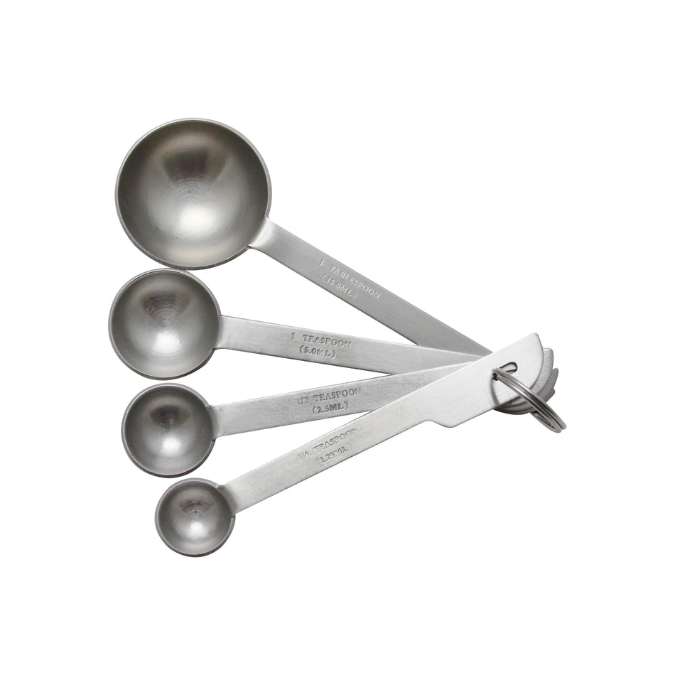1/4, 1/2, 1 Teaspoon & 1 Tablespoon Measuring Spoon Set, Stainless Steel