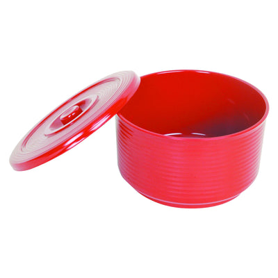 Thunder Group P-222 72 Oz Rice Container with Lid Plastic Red 7-1/2 Inch