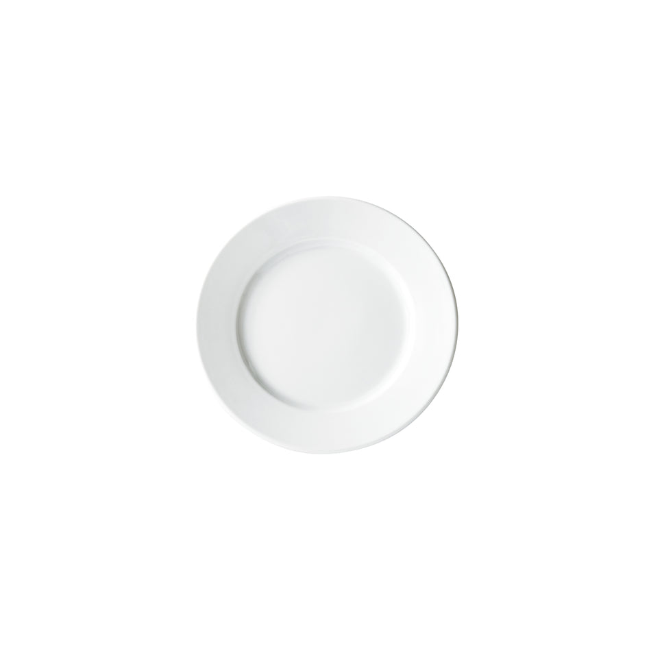 Winco BPR-625RE Birkhall Plate with Rolled Edge, 6-1/4" dia, White Porcelain, 36 Pieces/Case