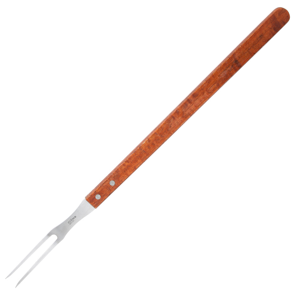 Winco KPF-210 21-7/8 Inch Pot Fork Wood Handle Stainless Steel Tool