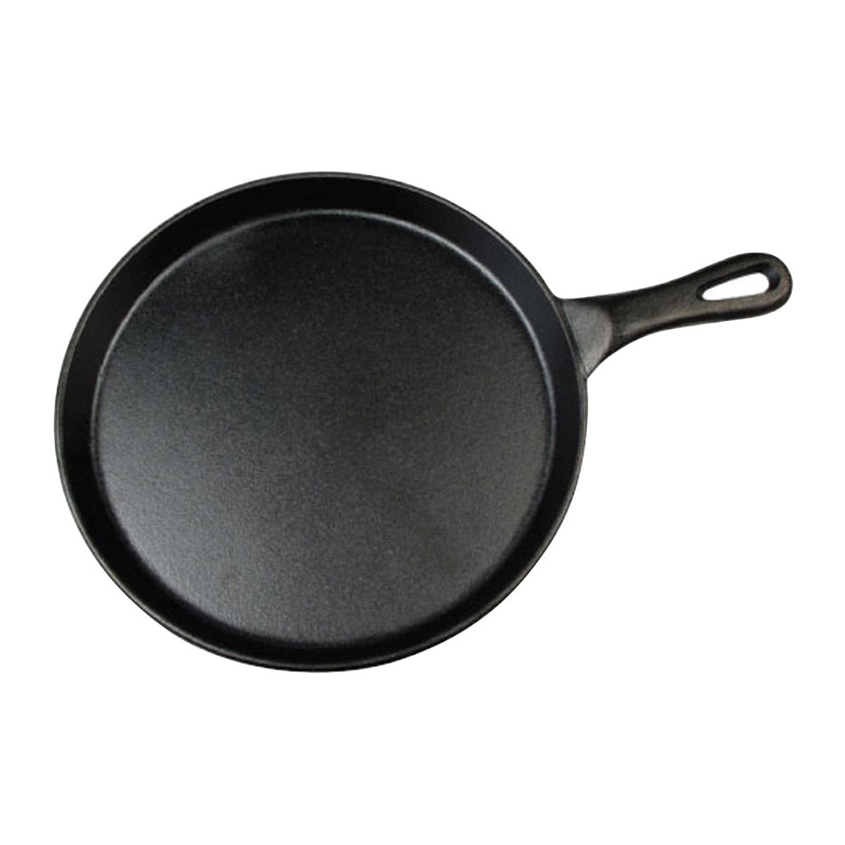 Winco IGL-10 10 Inch Grill Pan Cast Iron Round Black Coating