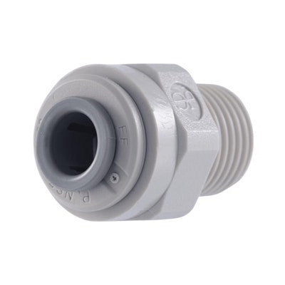 John Guest Gray Acetal Male Connector 3/8" Tube OD x 1/4" BSPT