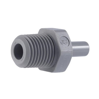 John Guest Gray Acetal Stem Adapter 3/8" Stem OD x 3/8" NPTF