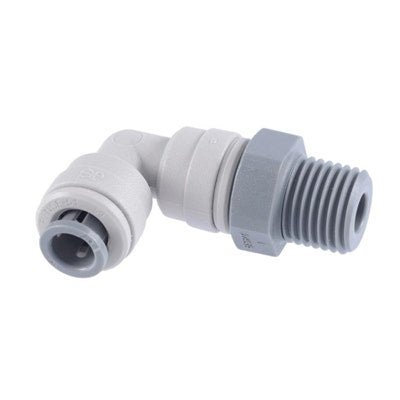 John Guest Gray Acetal Swivel Elbow 3/8" Tube OD x 3/8" BSPT