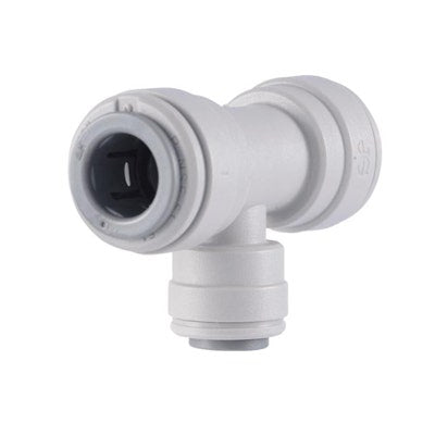 John Guest PI301208S-US Reducing Tee - 3/8 Inch to 1/4 Inch Branch Gray Acetal Push-Fit
