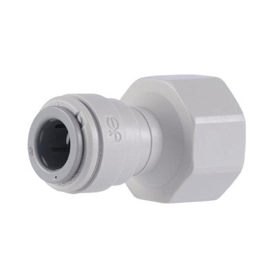 John Guest Gray Acetal Female Connector 3/8" Tube OD x 1/2" BSPP Cone