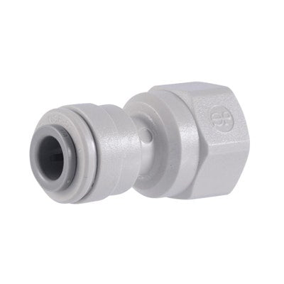 John Guest Gray Acetal Female Connector 3/8" Tube OD x 1/4" NPTF