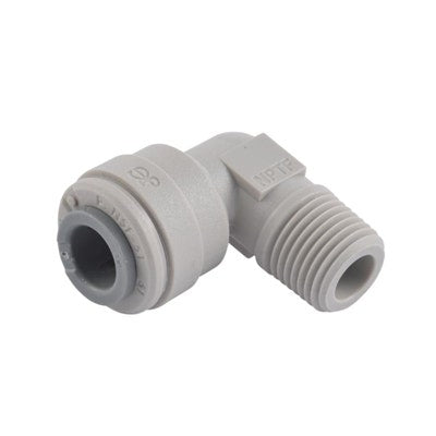 John Guest Gray Acetal Fixed Elbow 3/8" Tube OD x 3/8" NPTF