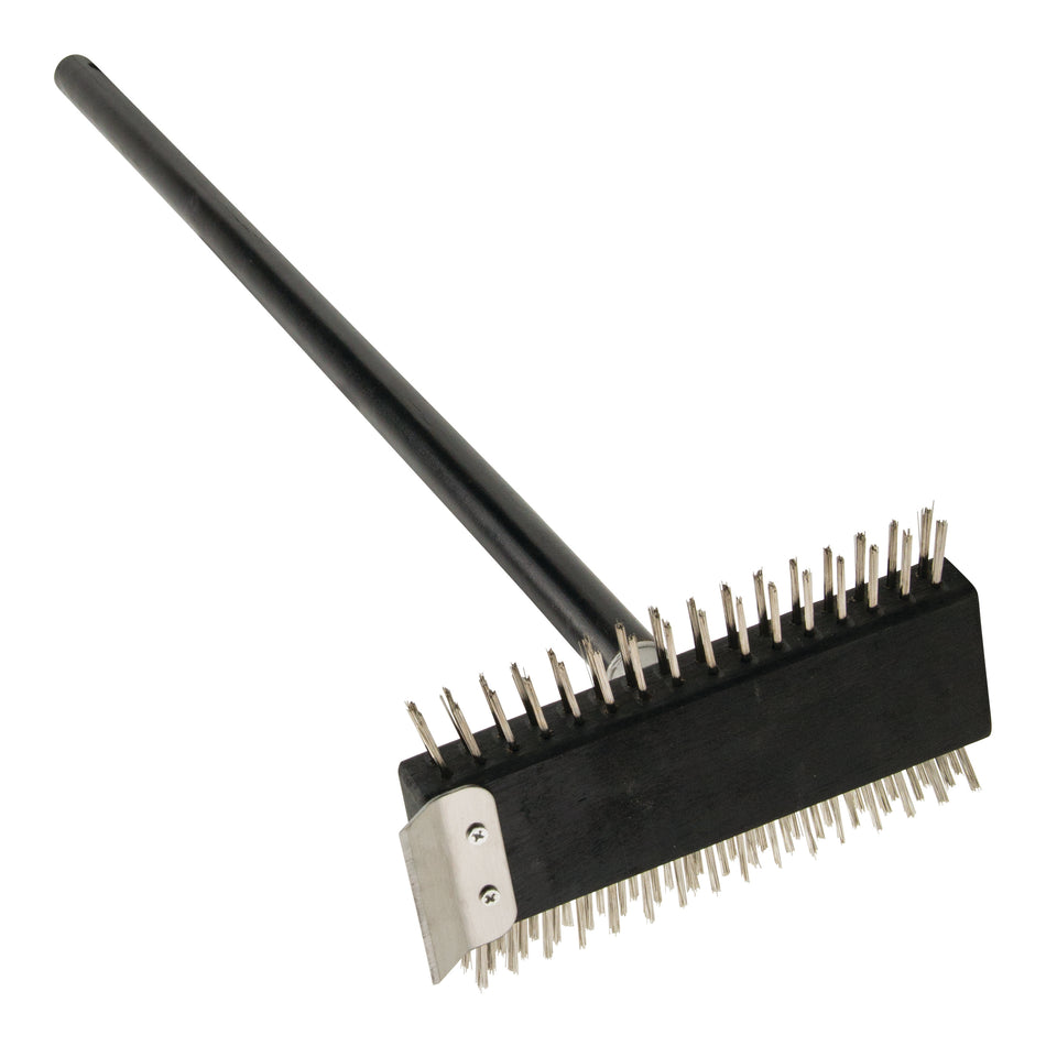 Winco BR-30 8-2/5 Inch Wire Brush Two-Sided Stainless Steel with Steel Handle