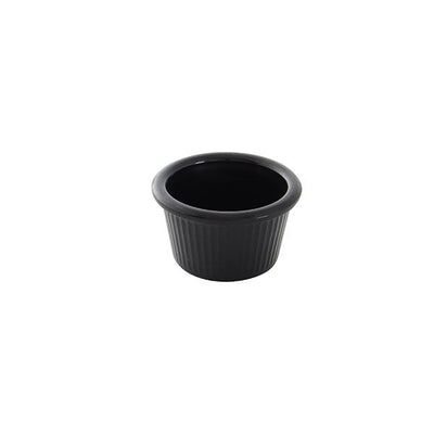 Thunder Group PL507BL1 1-1/2 Oz Ramekin Round Dishwasher Safe Black Plastic