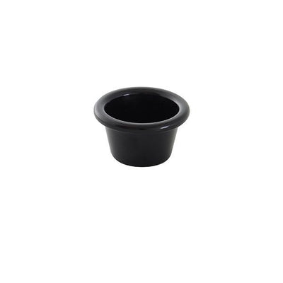 Thunder Group PL535BL1 1-3/4 Oz Round Ramekin Smooth Black Plastic 2-1/2 Inch