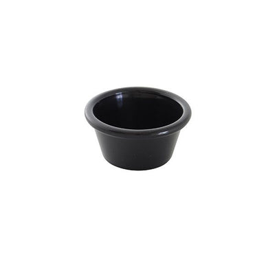 Thunder Group PL536BL1 2-1/2 Oz Ramekin Round Smooth Black Plastic
