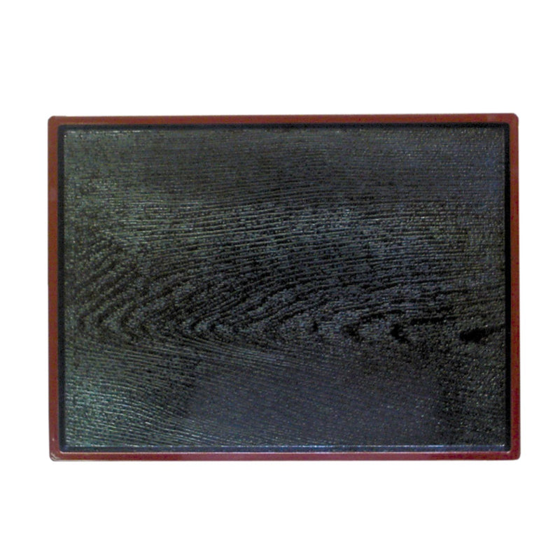 Thunder Group PLA013 13 Inch Wooden Serving Tray Water Moisture Resistant Black Lacquered