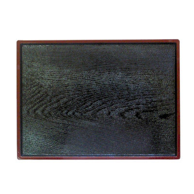 Thunder Group PLA013 13 Inch Wooden Serving Tray Water Moisture Resistant Black Lacquered