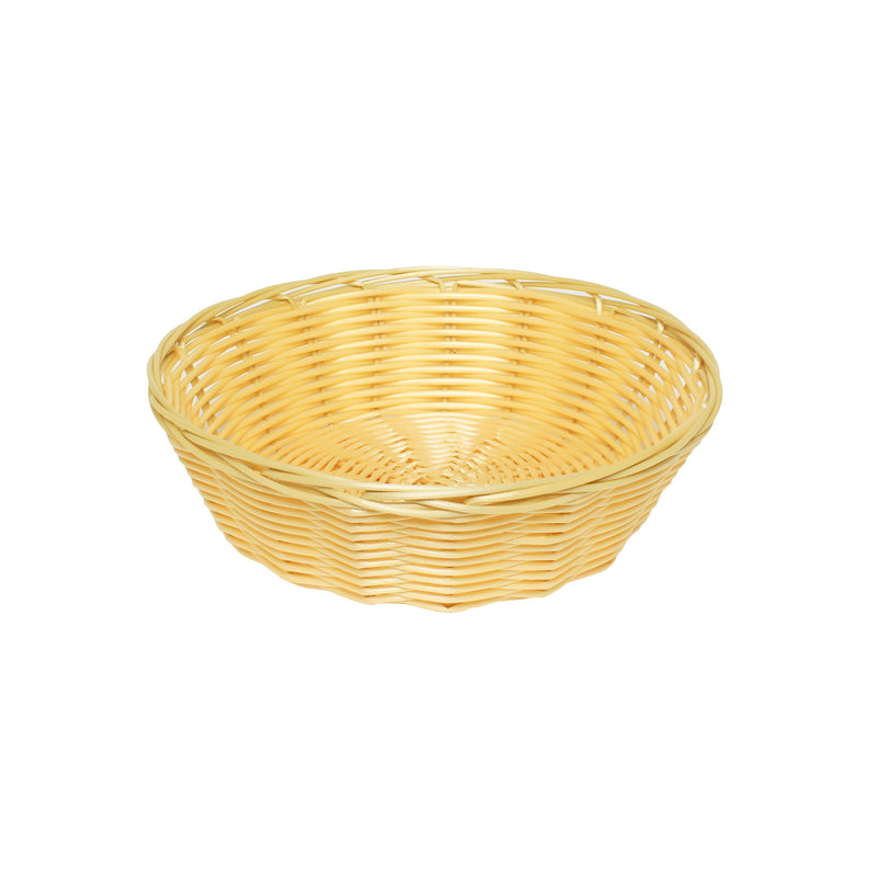 Thunder Group PLBB825 8 Inch Round Basket Stackable Woven Break-resistant Plastic