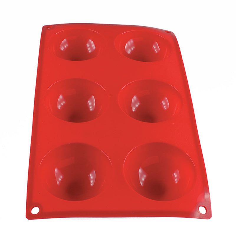 Thunder Group PLBM001S 2-7/10 Oz Baking Mold Flexible Silicone Red