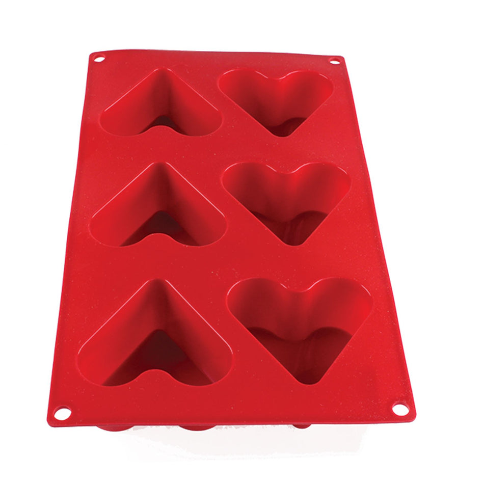 4.4 oz each Cavity, Heart Baking Mold , 6 Cavities, Silicone, withstand temperature -40°F to 550°F, Dishwasher Safe, Flexible, Unbreakable, Microwave Safe, Oven Safe, FDA Approved