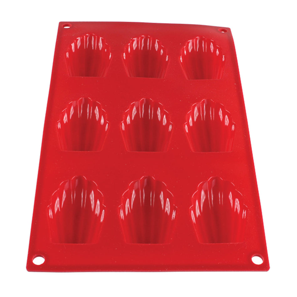 1 oz, Madeleine Baking Mold, 9 Cavities, Silicone, withstand temperature -40°F to 550°F, Dishwasher Safe, Flexible, Unbreakable, Microwave Safe, Oven Safe, FDA Approved