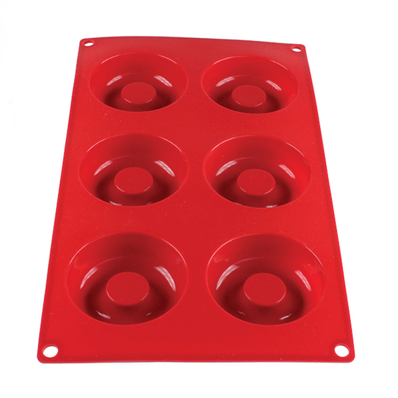 Thunder Group PLBM007S 2-1/10 Oz Flexible Baking Mold FDA Approved Red Silicone