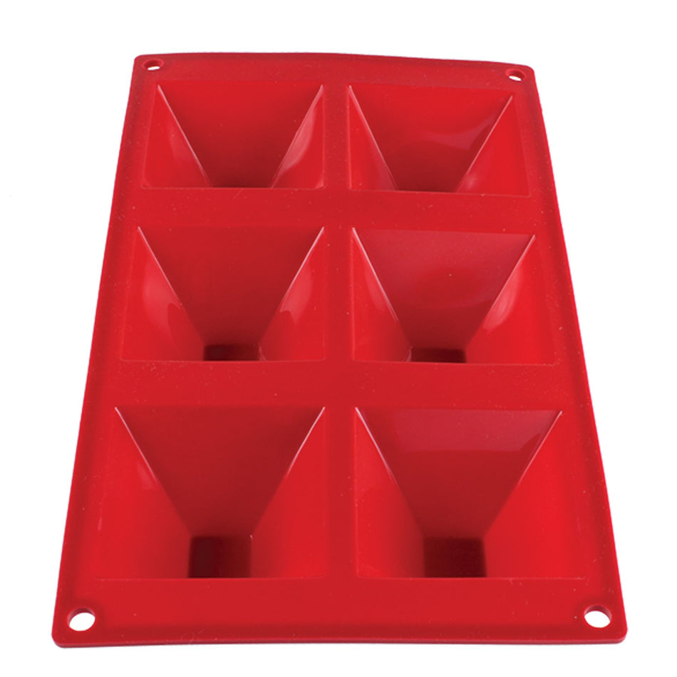 3 oz, Pyramid Making Mold, 6 Cavities, Silicone, withstand temperature -40°F to 550°F, Dishwasher Safe, Flexible, Unbreakable, Microwave Safe, Oven Safe, FDA Approved
