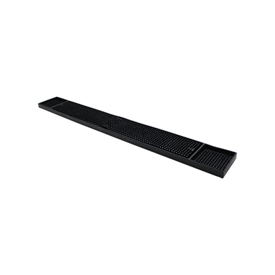 Thunder Group PLBM027BL 3-1/4 Inch Non-slip Bar Mat Black Plastic with Dual Receptacle Ends