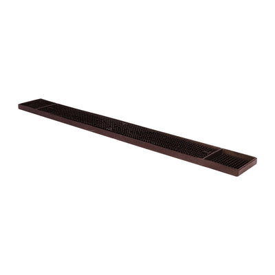 Thunder Group PLBM027R 3-1/4 Inch Non-slip Bar Mat with Dual Receptacles Plastic Brown
