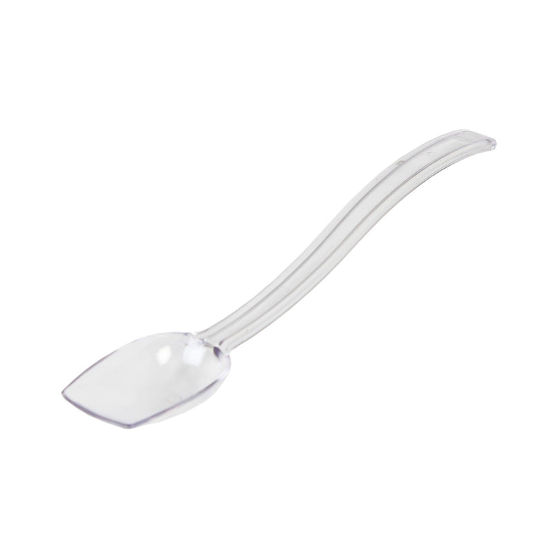 Thunder Group PLBS010CL 10 Inch 3/4 Oz Solid Buffet Spoon Polycarbonate Clear