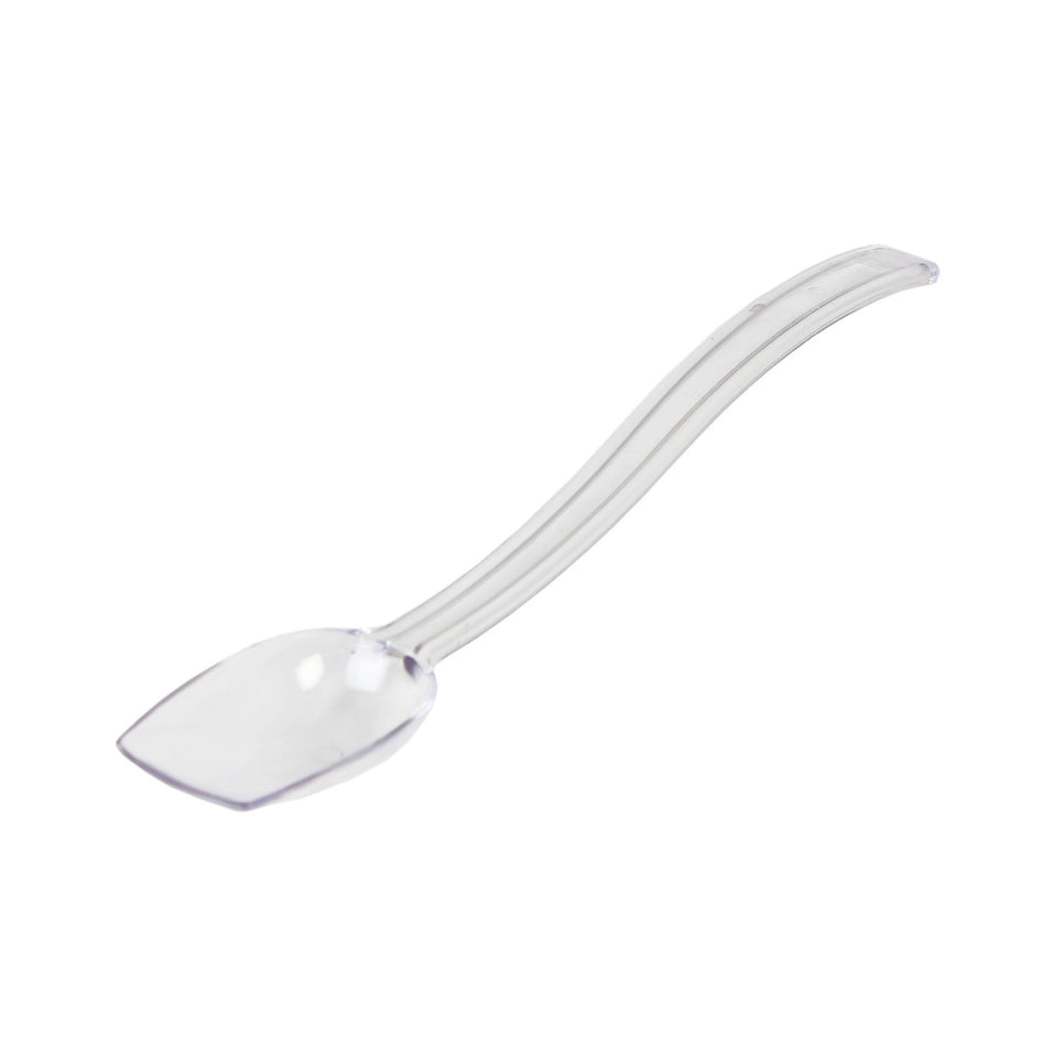 12 Pack 3/4 oz, 10" x 1-3/4" x 1", Solid Buffet Spoon, Clear Color, Polycarbonate, One-Piece, Dishwasher Safe, Break-Resistant, Shatter-Resistant, Color Coded, No Microwave, No Oven, NSF