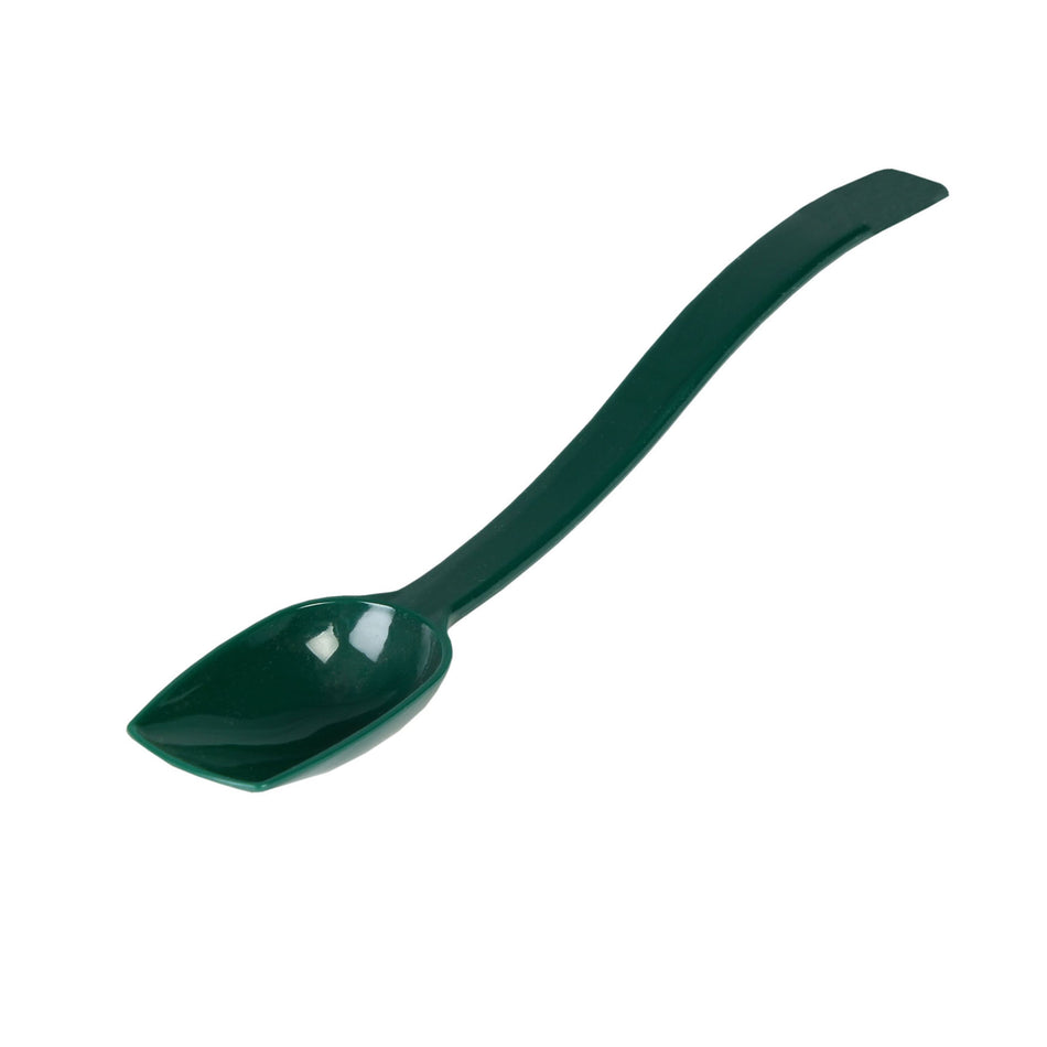 12 Pack 3/4 oz, 10" x 1-3/4" x 1", Solid Buffet Spoon, Green Color, Polycarbonate, One-Piece, Dishwasher Safe, Break-Resistant, Shatter-Resistant, Color Coded, No Microwave, No Oven, NSF