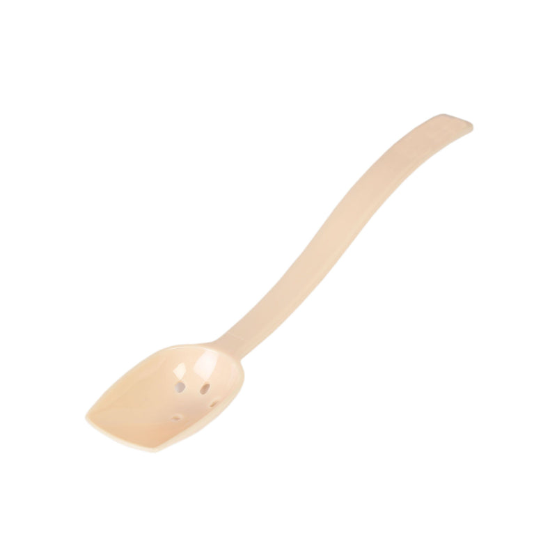 Thunder Group PLBS110BG 10 Inch Perforated Serving Spoon Beige Polycarbonate