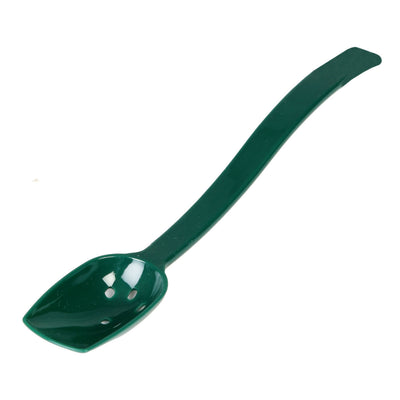 Thunder Group PLBS110GR 10 Inch 3/4 Oz Perforated Serving Spoon Polycarbonate Green