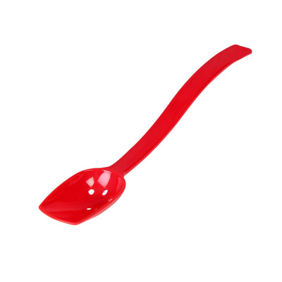 Thunder Group PLBS110RD 10 Inch Perforated Buffet Spoon Red Polycarbonate