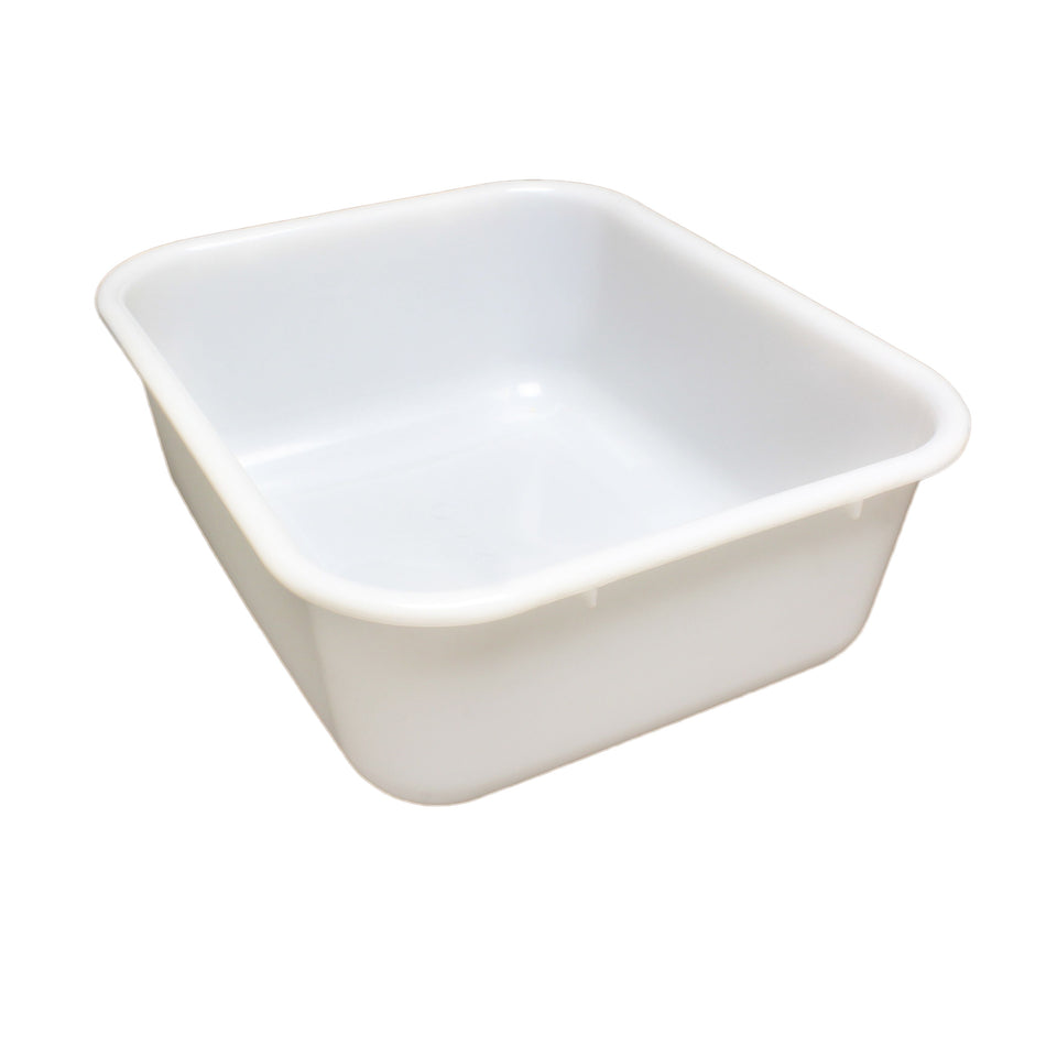 14-1/2" x 12-1/2" x 5-1/2", Bus Box, White Color, High-Density Polyethylene, No Dishwashing, No Microwave, NSF