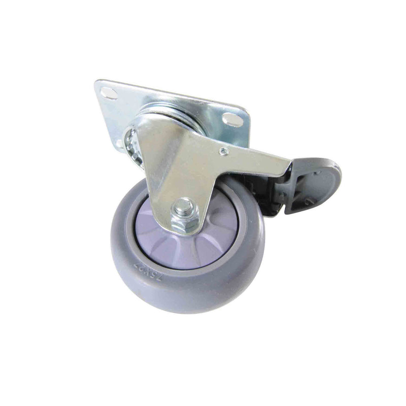 Thunder Group PLCB3150B 3 Inch With Brake Caster Swivel Design Steel