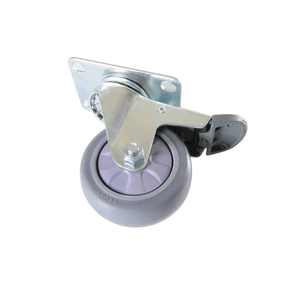 3'' Caster with Brake for PLIB021C & PLIB027C, Polyurethane