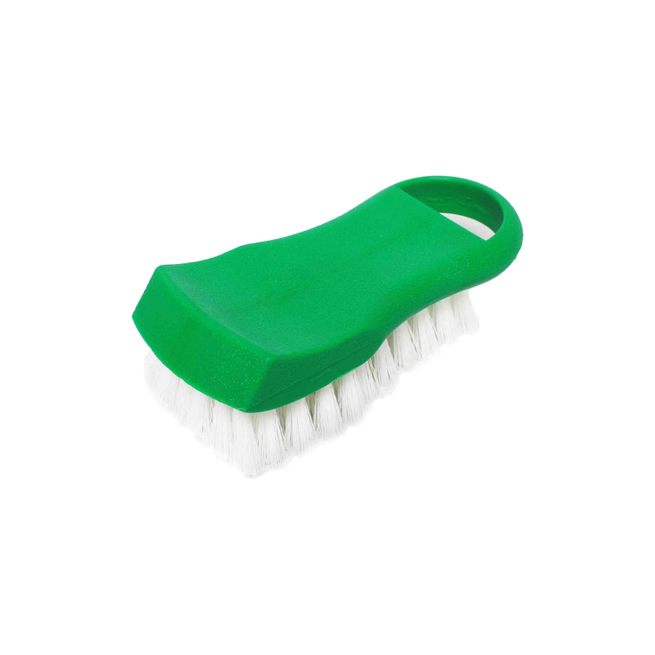 6" x 2-1/2" x 2", Cutting Board Brush, Green Color, PolyVinyl Chloride