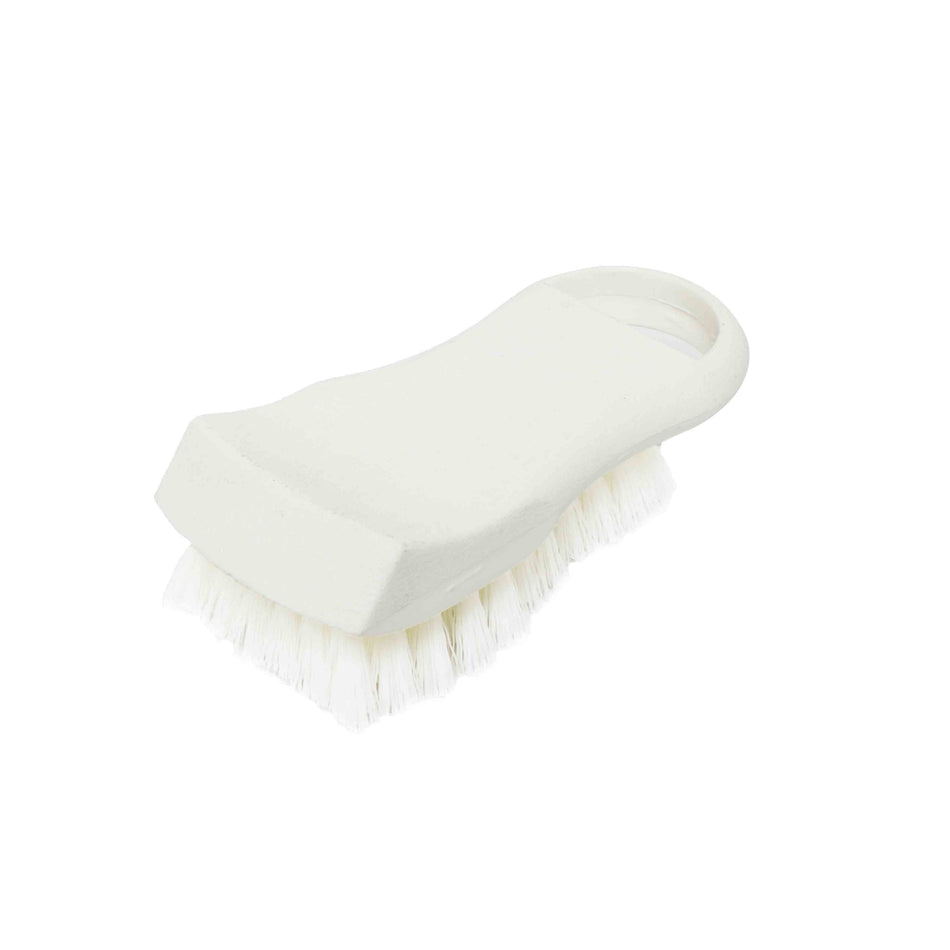 6" x 2-1/2" x 2", Cutting Board Brush, White Color, PolyVinyl Chloride