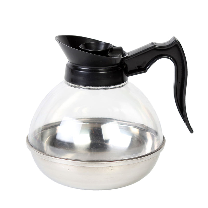 Thunder Group PLCD064 64 Oz Coffee Decanter Plastic Handle Black Stainless Steel