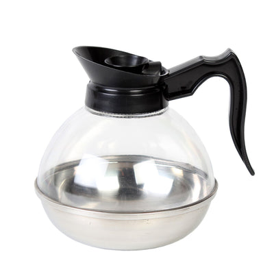 Thunder Group PLCD064 64 Oz Coffee Decanter Plastic Handle Black Stainless Steel