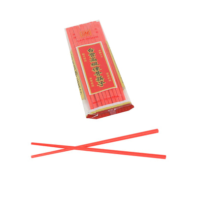 Thunder Group PLCS003 Plastic Red Chopsticks 1000 Pairs Case with Sealed Packaging