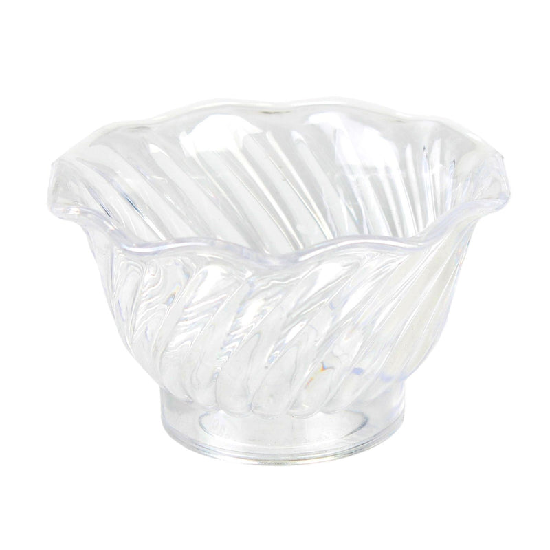 Thunder Group PLDS005C 5 Oz Swirl Tulip Dessert Dish Plastic Clear